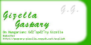 gizella gaspary business card